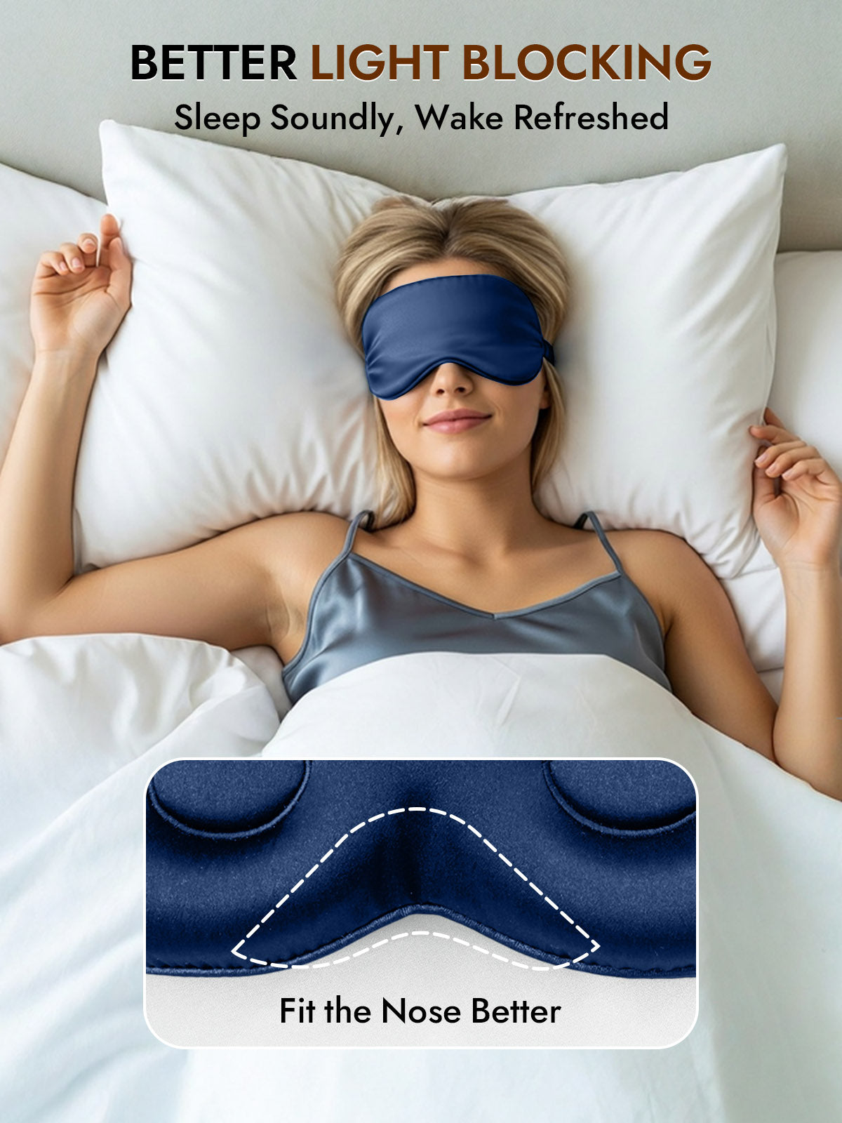 [Dark Blue] SilkSilky-AU Eye Mask 003