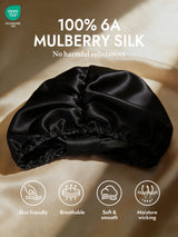 [Black] SilkSilky-AU Sleep Cap 002