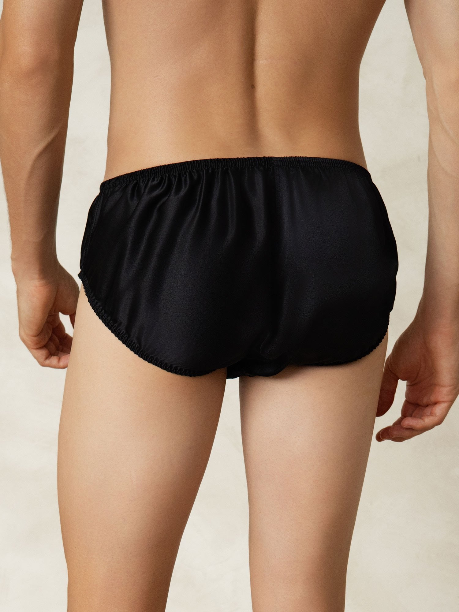 [Black] SilkSilky-AU Pure Silk Mens Underwear 002