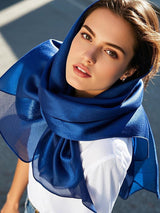 [Dark Blue] SilkSilky-AU Scarf 004