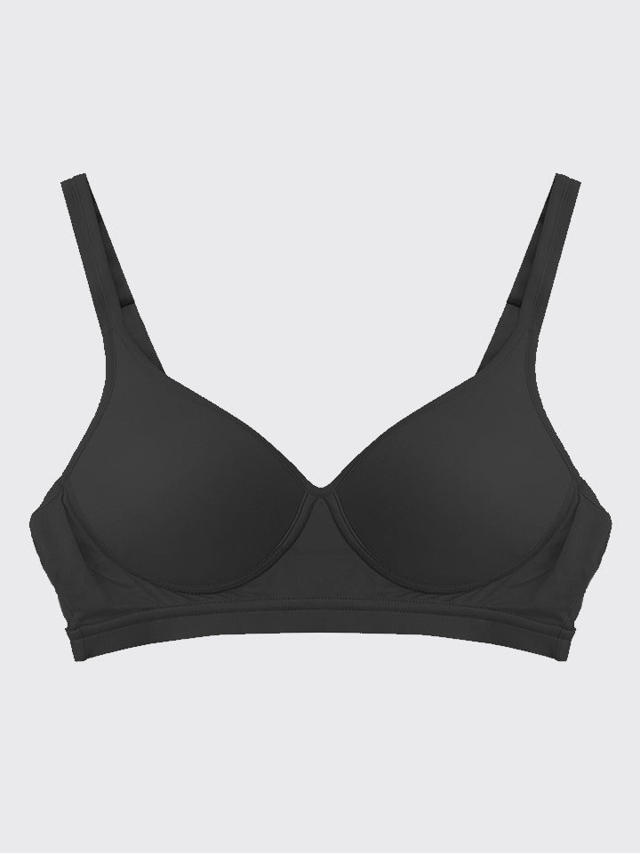 SilkSilky AU Silk Knitted Bra Black 001