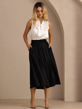 [Black] SilkSilky-AU Skirt 005