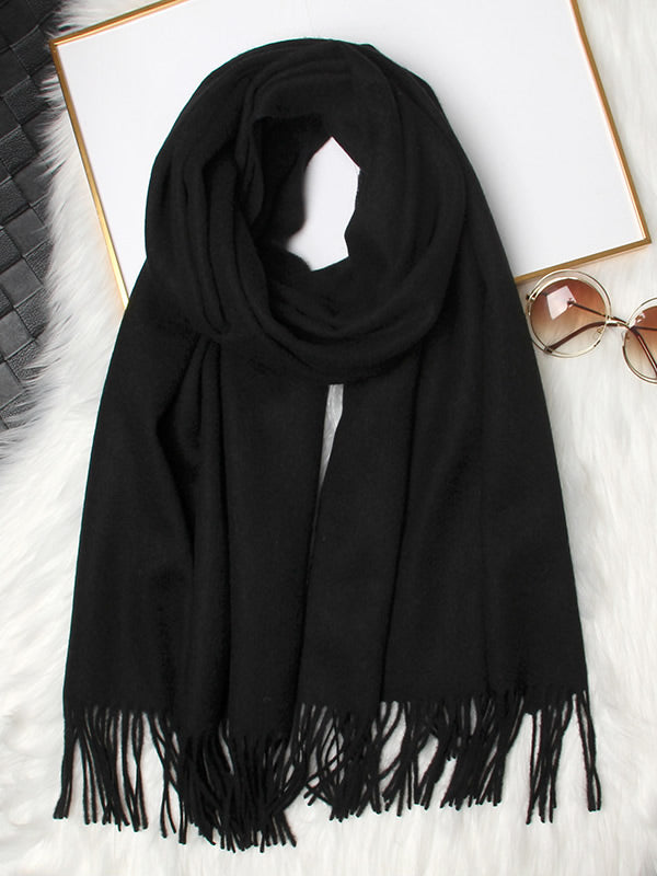 [Black] SilkSilky-AU Wool Scarf 005
