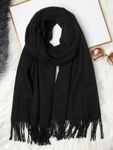 [Black] SilkSilky-AU Wool Scarf 005