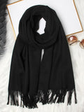 SilkSilky AU Wool Scarf Black 005