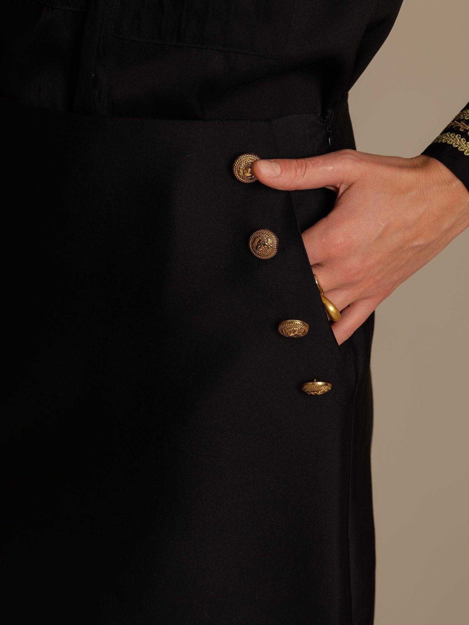 [Black] SilkSilky-AU 32Momme Wool Skirt 004,