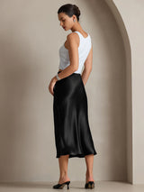 [Black] SilkSilky-AU Skirt 002