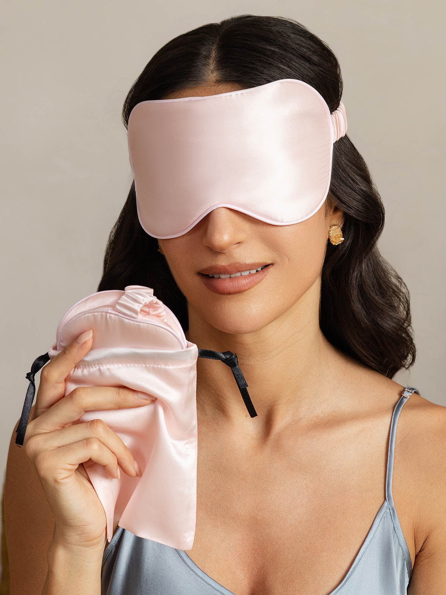[Pink] SilkSilky-AU Pure Silk Eye Mask 004