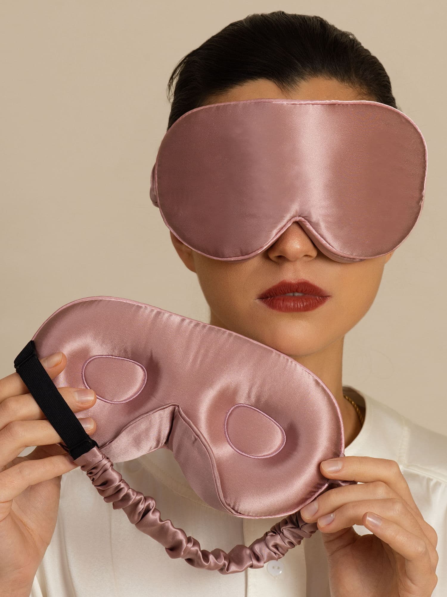[Pale Mauve] SilkSilky-AU 22Momme Sleep Mask 002