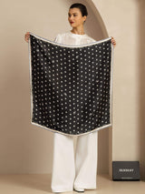 [Black] SilkSilky-AU Scarf 005