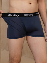 [Dark Blue] SilkSilky-AU 100% Silk Jersey Mens Underwear 001