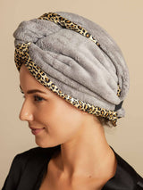 [Leopard] SilkSilky-AU Hair Towel Wrap 002