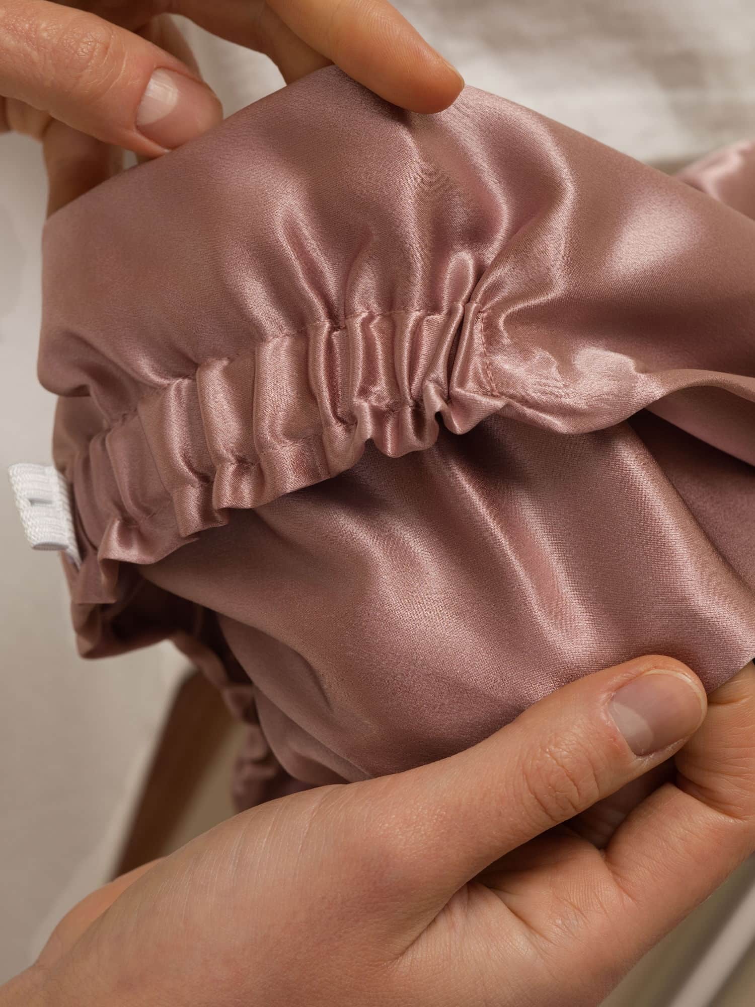 [Pale Mauve] SilkSilky-AU 22Momme Sleep Cap 005