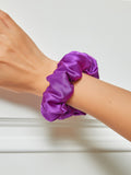 SilkSilky AU 19Momme Pure Silk Scrunchie Violet 001