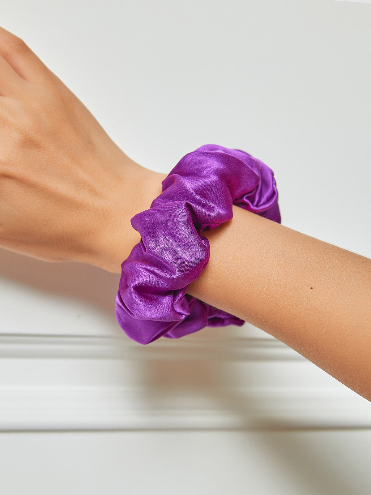 SilkSilky-AU 19Momme Pure Silk Scrunchie Violet 001