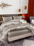 SilkSilky AU 19Momme Pure Silk Bedding Set Gray 006