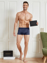 [Dark Blue] SilkSilky-AU 100% Silk Jersey Men's Underwear 005