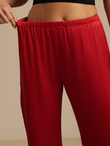 [Wine] SilkSilky-AU Women's Sleep Shorts 005