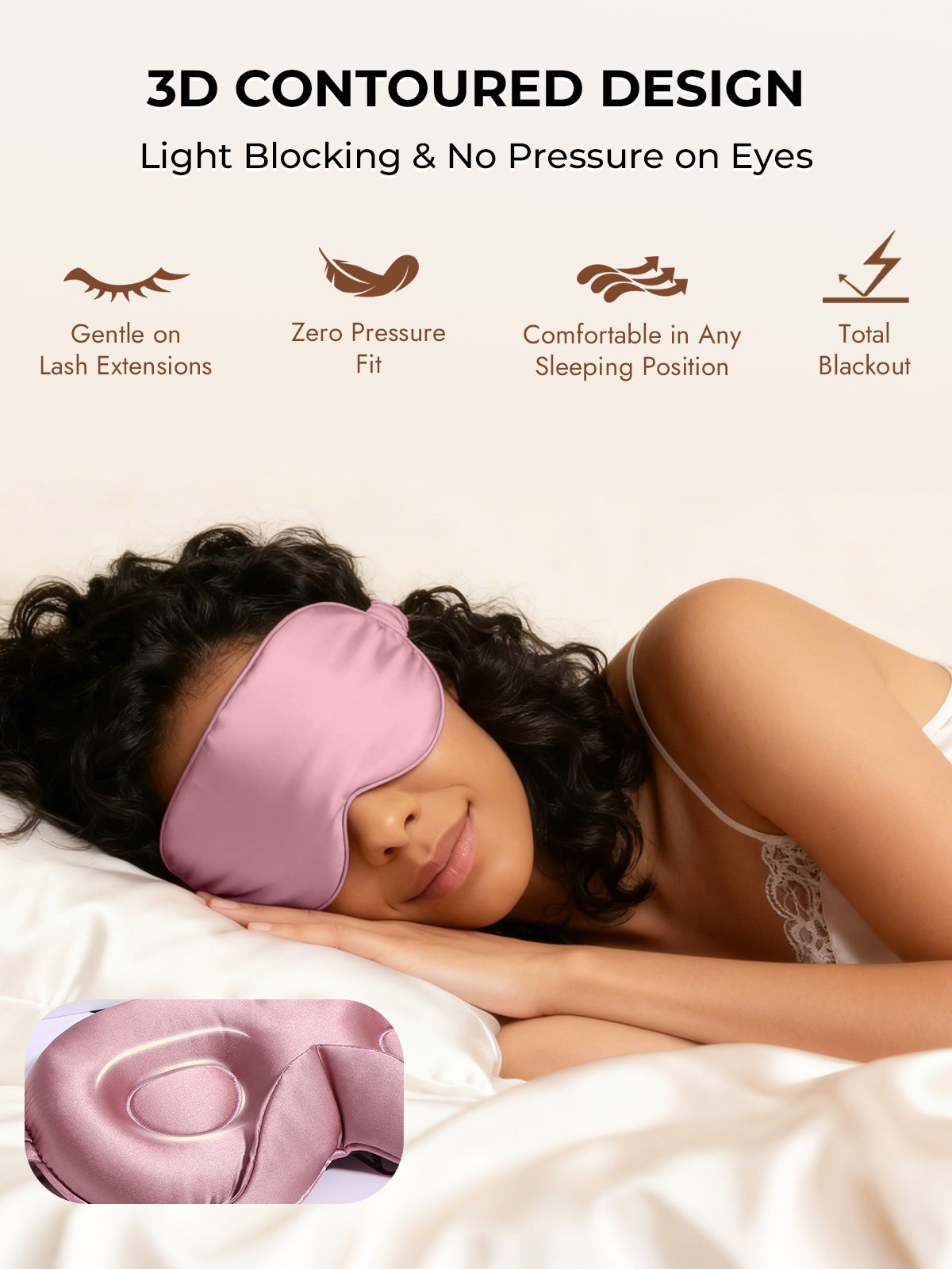 [Pale Mauve] SilkSilky-AU Pure Silk Eye Mask 006