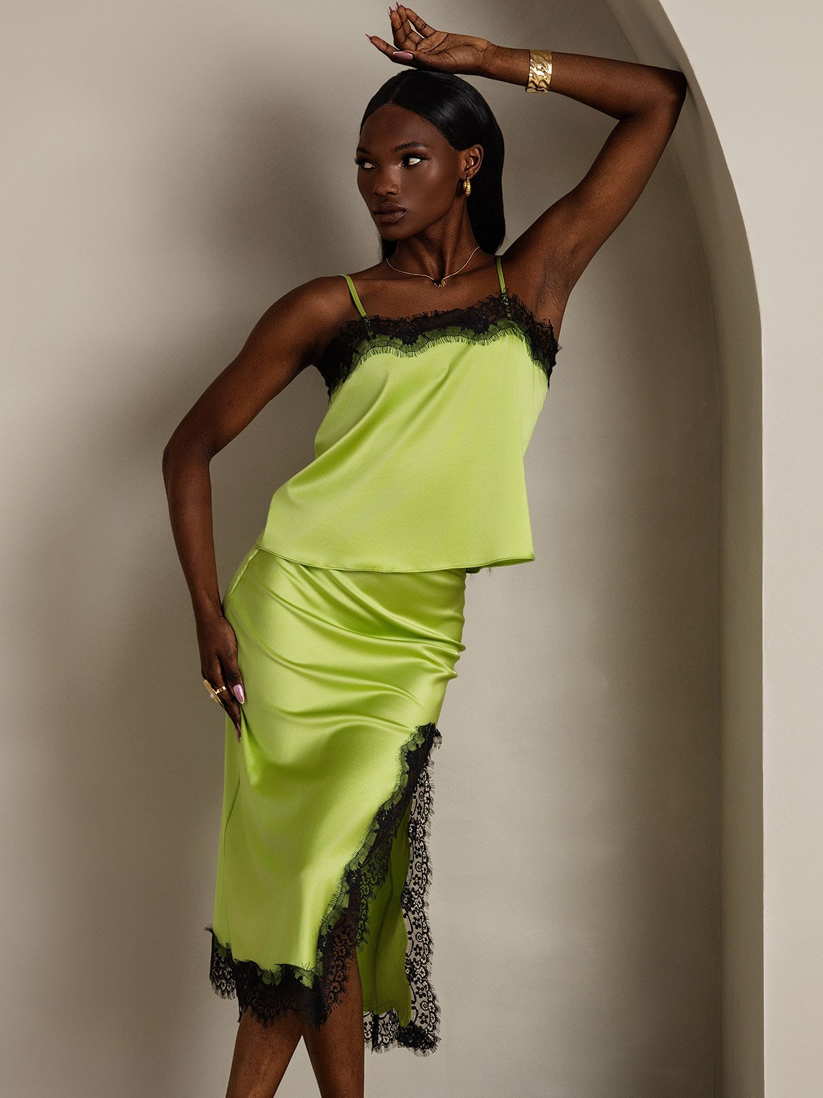 SilkSilky-AU 19Momme Silk Skirt MintGreen 005