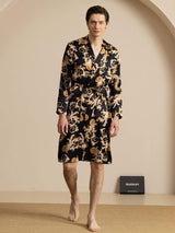 [Black Dragon] SilkSilky-AU Long Sleeve Men's Dressing Gown 005
