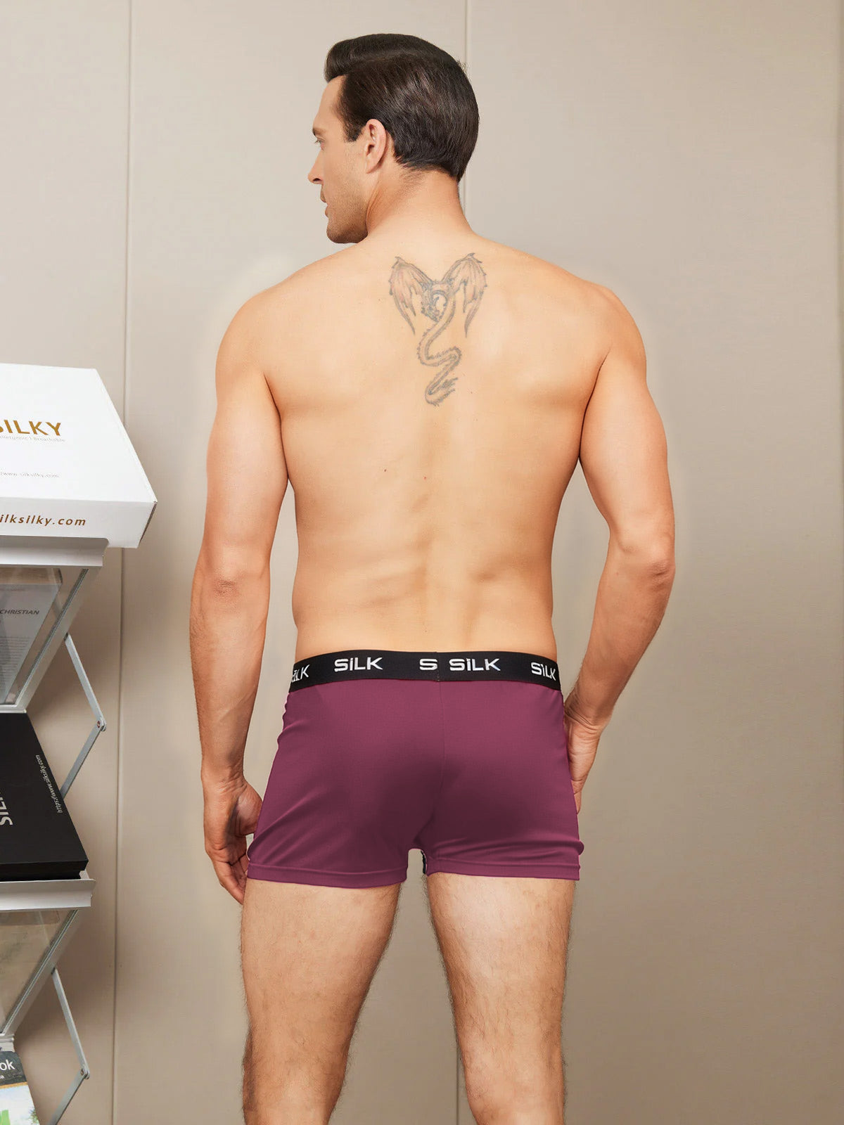 Men‘s Ultra Soft Comfy Pure Silk Boxer Underwear