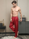 SilkSilky AU Pure Silk Mens Sleep Bottoms Red 005