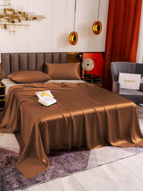 [Coffee] SilkSilky-AU 19Momme Bedding Set 004