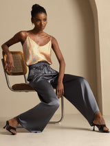 [DarkGray] SilkSilky-AU 19Momme Silk Womens Pants 007