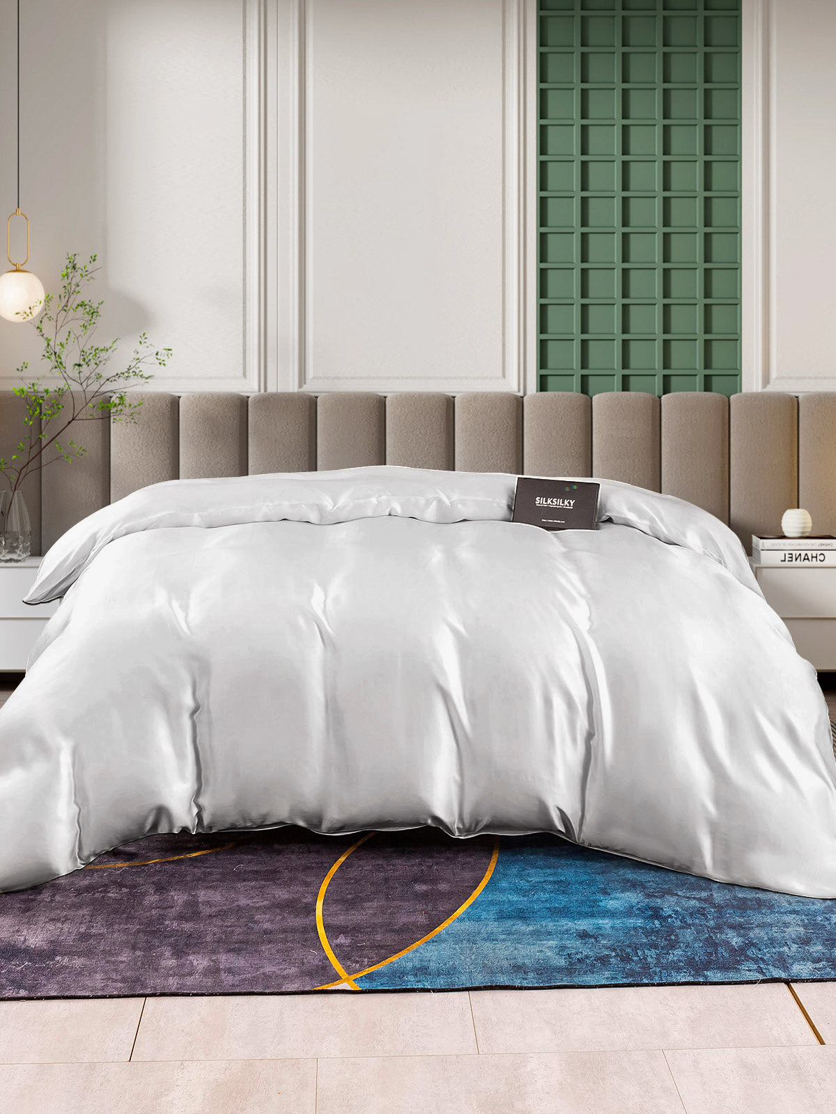 SilkSilky AU 25Momme Pure Silk Duvet Cover Silver 003