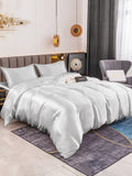 SilkSilky AU 19Momme Pure Silk Bedding Set Silver 002