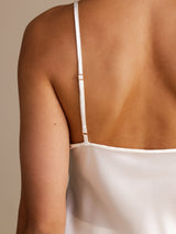 [White] SilkSilky-AU Sleeveless V Neck Camisole 004
