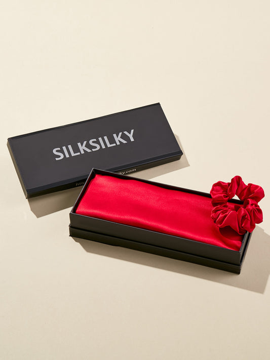 2Pcs Gift Set - Silk Long scarf & Scrunchie
