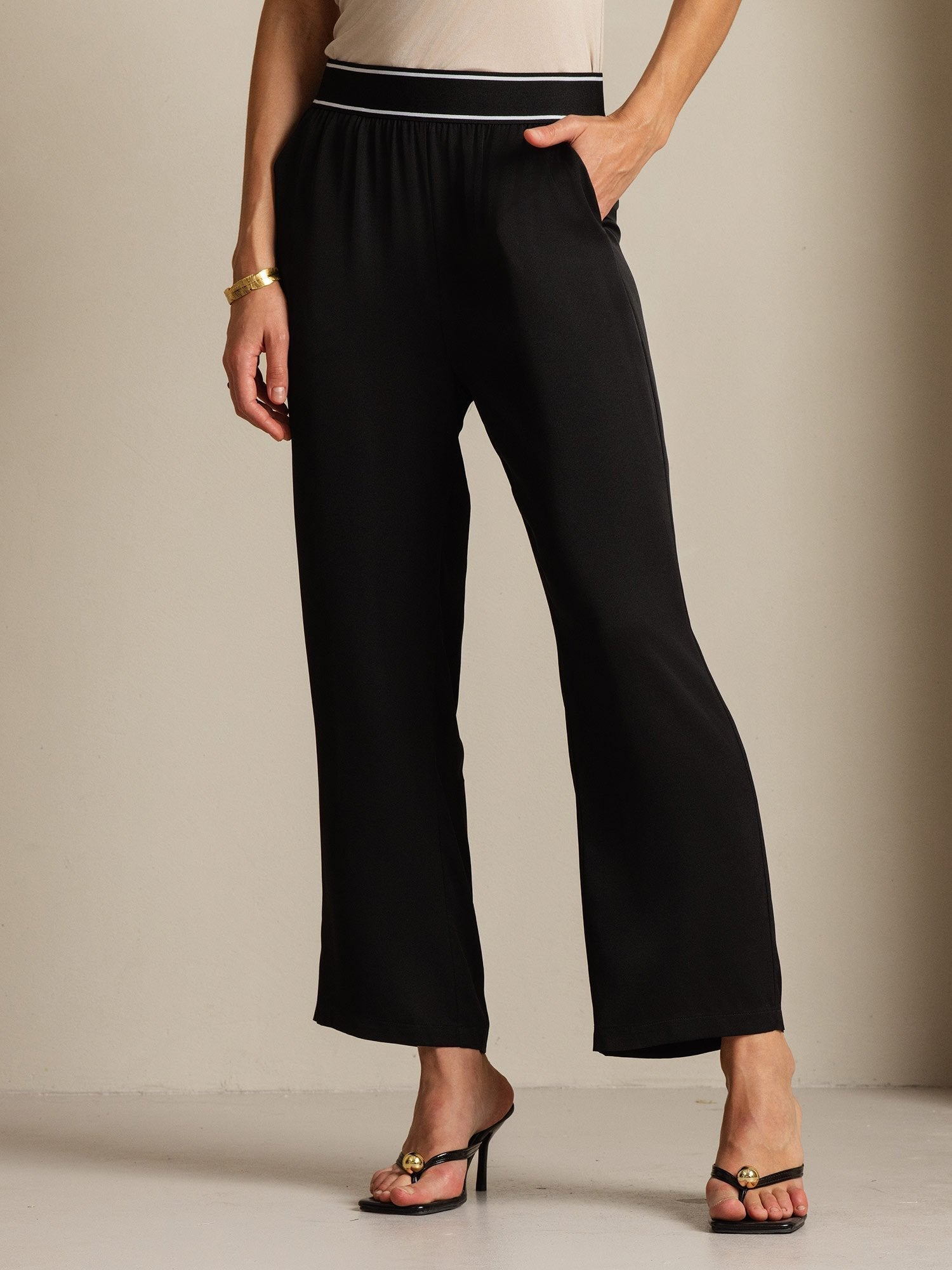 [Black] SilkSilky-AU 22Momme Silk Womens Pants 008