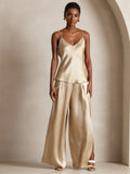 SilkSilky AU Pure Silk Sleeveless V Neck Camisole Champagne 005