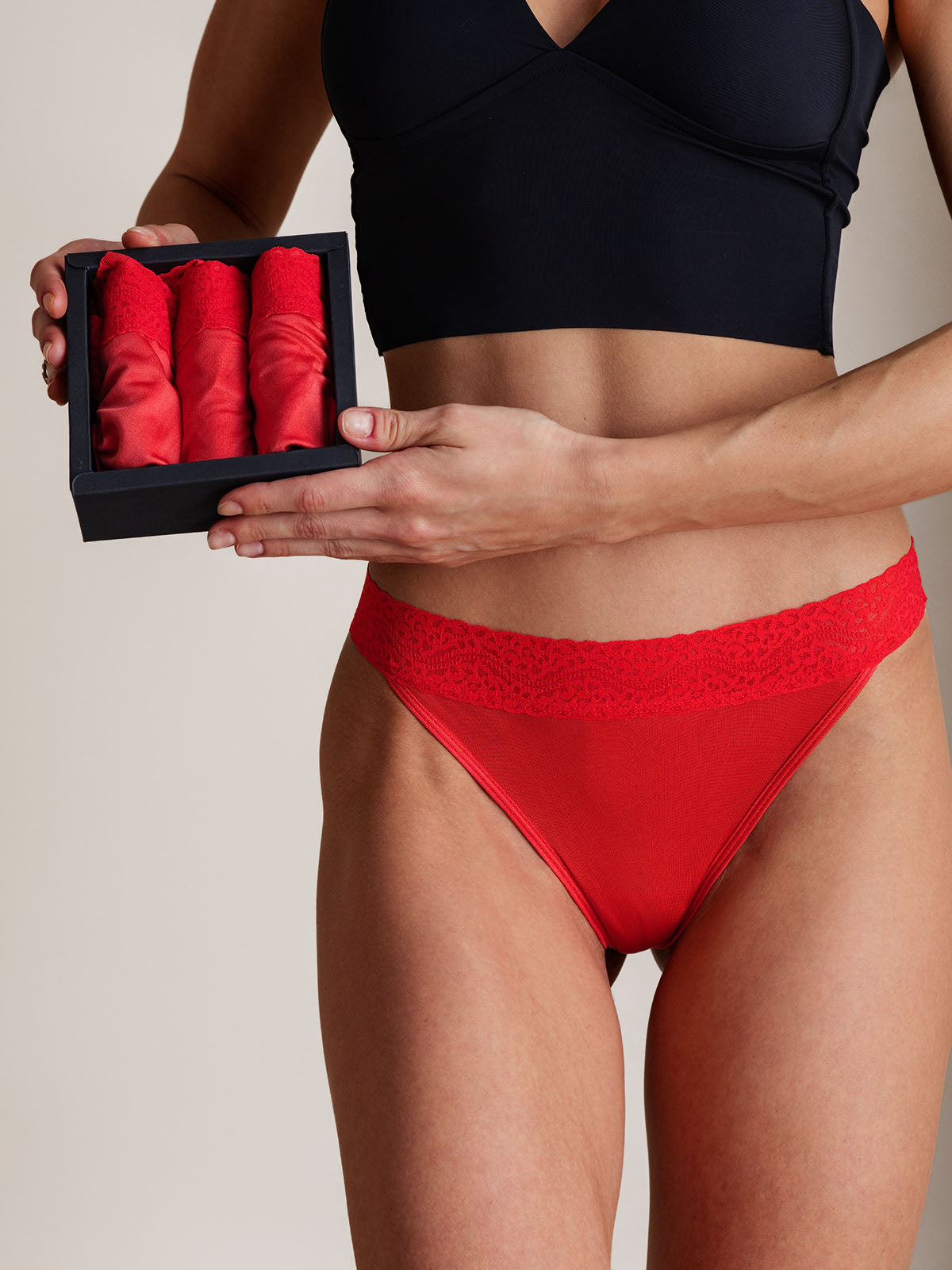 [Red] SilkSilky-AU Silk Knitted Panty 002
