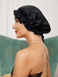 SilkSilky AU Pure Silk Sleep Cap Black 001