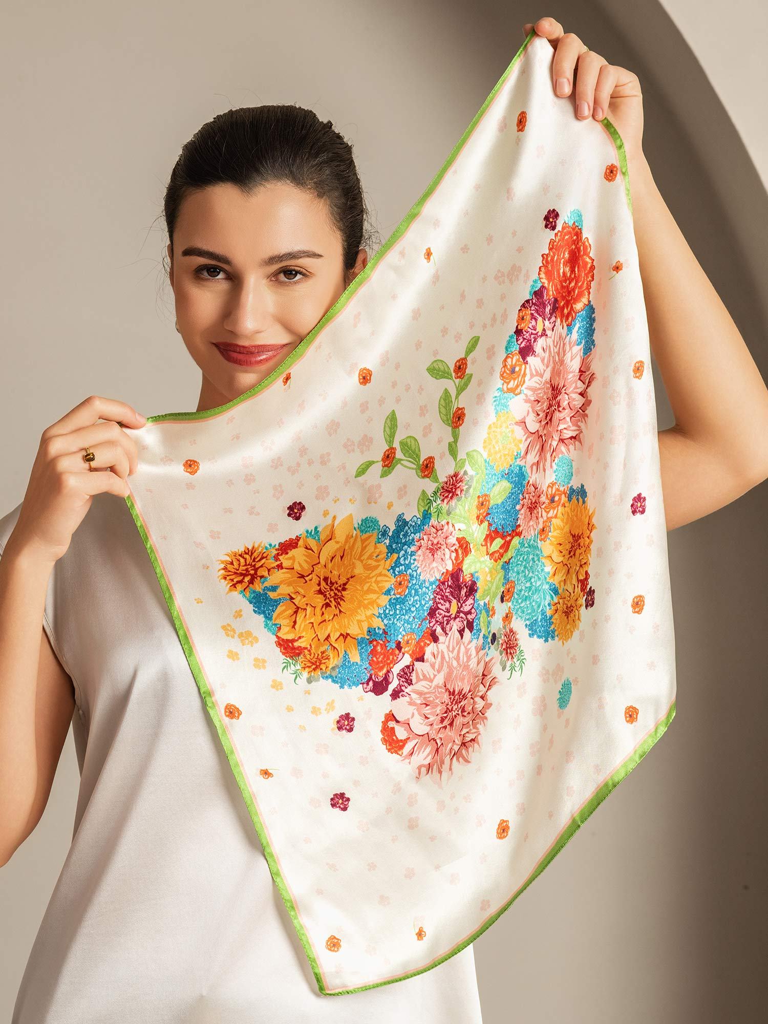 [P091] SilkSilky-AU Pure Silk Scarf 004