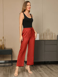 SilkSilky AU 19Momme Silk Knitted Womens Pants Red 005