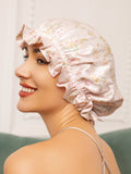 SilkSilky-AU Pure Silk Sleep Cap Floral 004