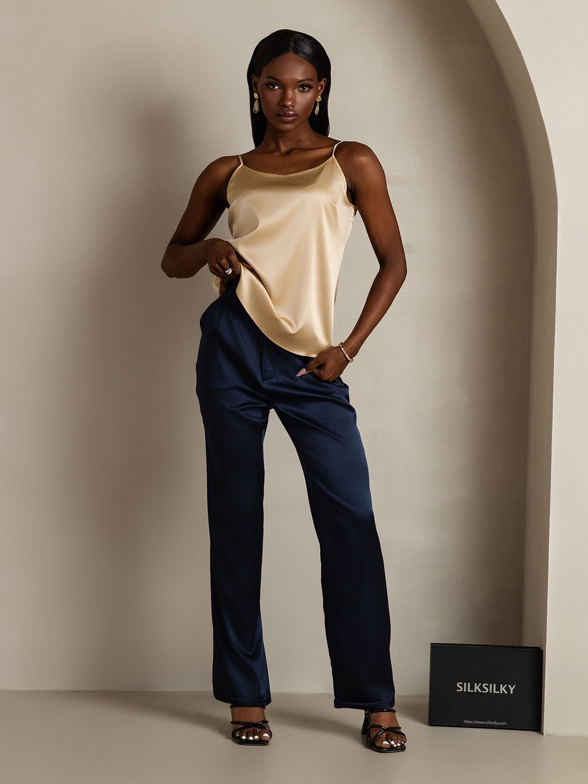 [Champagne] SilkSilky-AU 19Momme Silk Camisoles 007