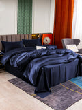 SilkSilky AU 25Momme Pure Silk Bedding Set DarkBlue 002