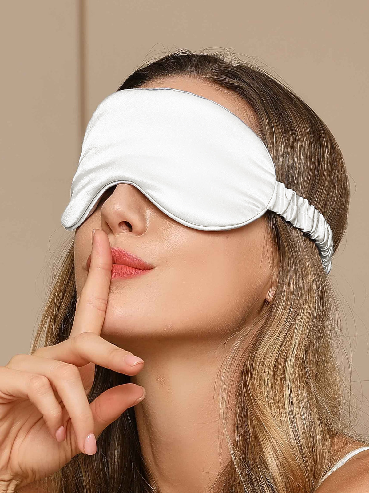 SilkSilky AU 19Momme Pure Silk Eye Mask White 002