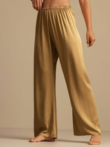 [Tan] SilkSilky-AU 19Momme Machine-Washable Silk Women's Sleep Shorts 004