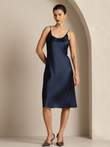 [Dark Blue] SilkSilky-AU Sleeveless U Neck Dress 003