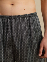[Black Ginkgo] SilkSilky-AU Men's Sleep Shorts 005