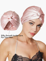 [Pink] SilkSilky-AU Sleep Cap 003