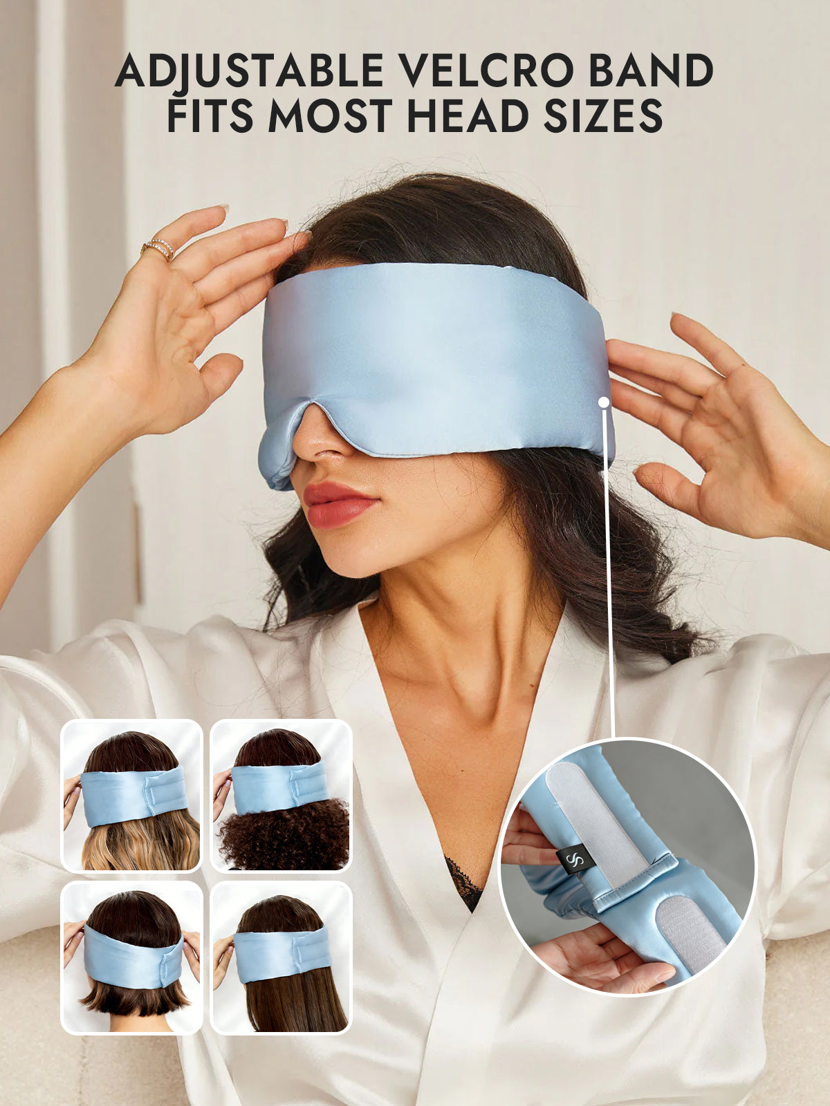 [Light Blue] SilkSilky-AU Sleep Mask 004