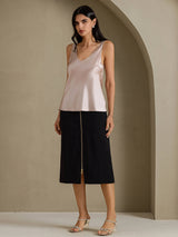 [Shadow Gray] SilkSilky-AU Sleeveless V Neck Camisole 007