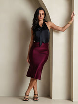 [Dark Red] SilkSilky-AU Skirt 007